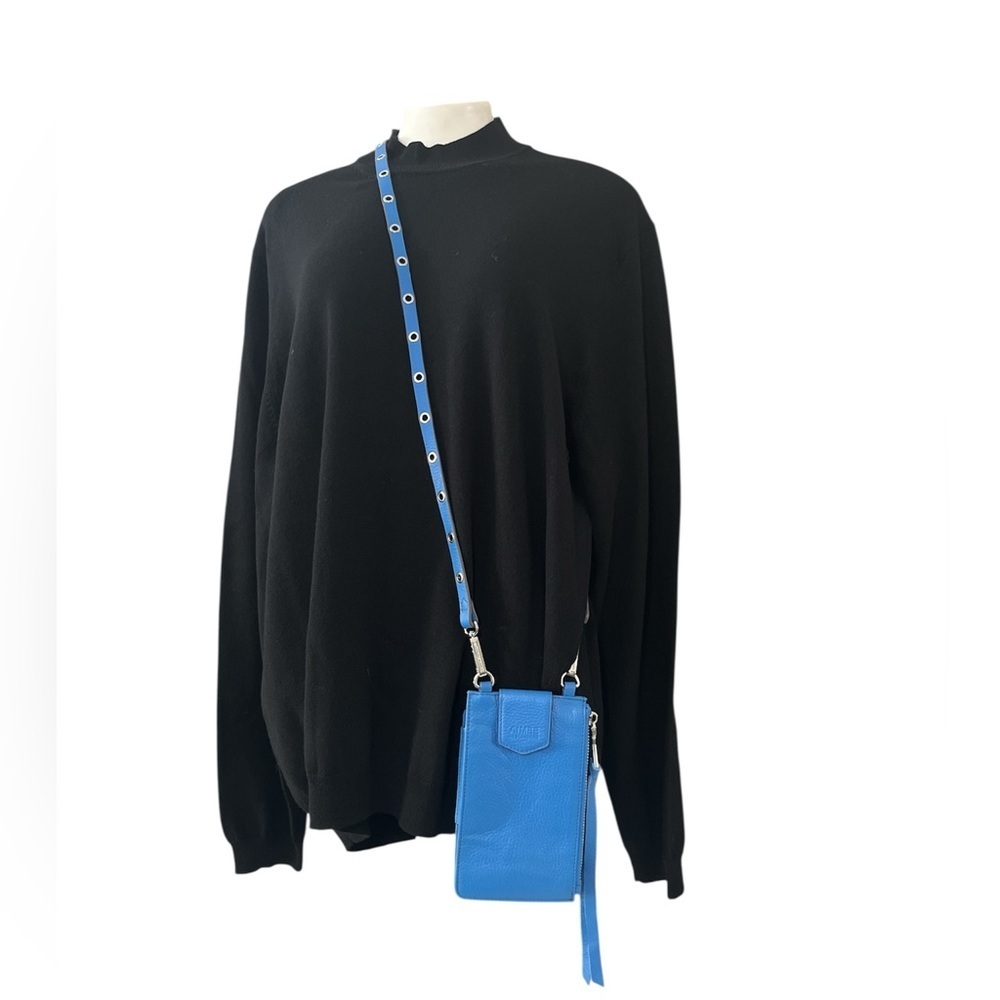 Aimee Kestenberg Leather Phone Crossbody Bag Bright Blue - Picture 3 of 15